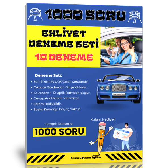Ehliyet Deneme Seti 10 Deneme - 2