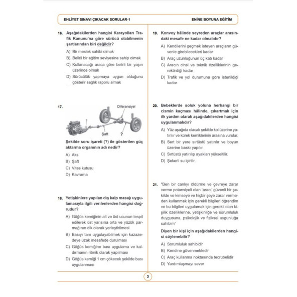 Ehliyet Deneme Seti 10 Deneme - 3
