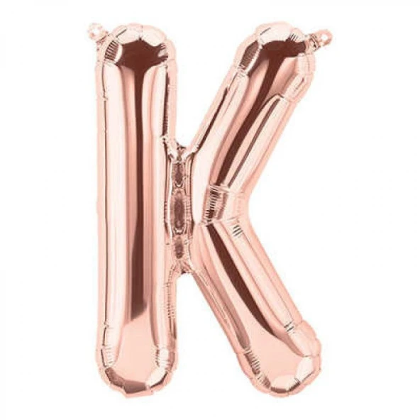 K Harf Rose Gold Folyo Balon 40 inc 100 cm