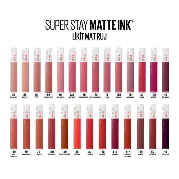 Maybelline New York Super Stay Matte Ink Likit Mat Ruj, 70 Amazonian, Kahverengi, 5 ml - 2