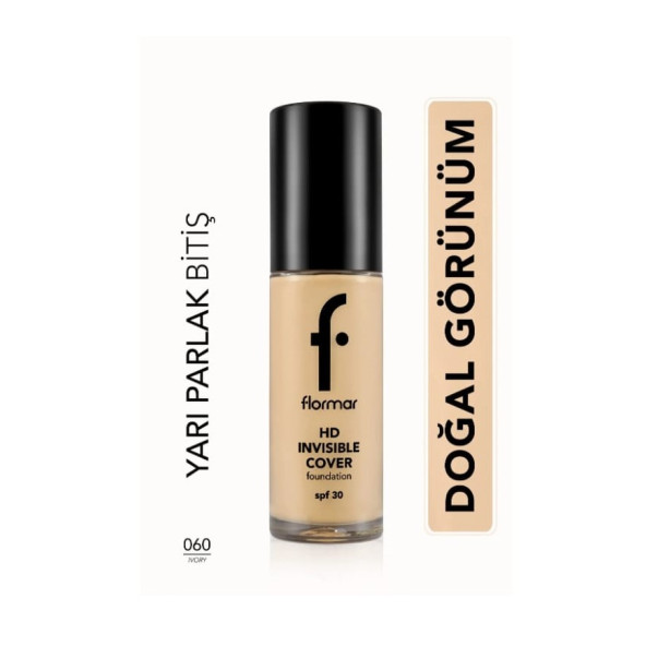 Flormar Invisible Cover HD Foundation 060 Ivory