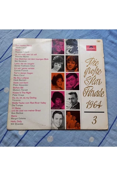 Die Große Starparade 1964/3 - Büyük Yıldız Geçit Töreni 1964/3 - 33 lük plak - vinyl