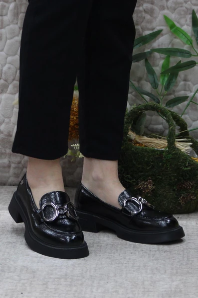 Fort 1007 Açma Toka Detaylı Rahat Loafer Kadın Ayakkabı - Resim 2