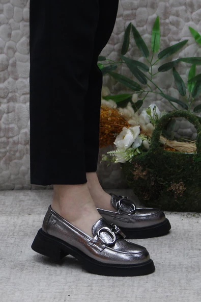 Fort 1007 Açma Toka Detaylı Rahat Loafer Kadın Ayakkabı - Resim 7