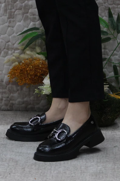 Fort 1007 Açma Toka Detaylı Rahat Loafer Kadın Ayakkabı - Resim 3