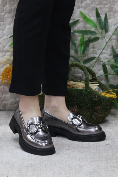 Fort 1007 Açma Toka Detaylı Rahat Loafer Kadın Ayakkabı - Resim 8