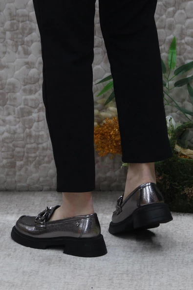 Fort 1007 Açma Toka Detaylı Rahat Loafer Kadın Ayakkabı - Resim 10