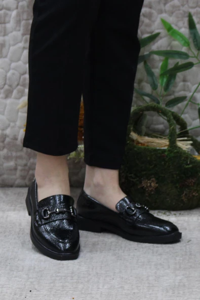 Fort 16215 Açma Toka Detaylı Rahat Topuklu Loafer Kadın Ayakkabı - 2