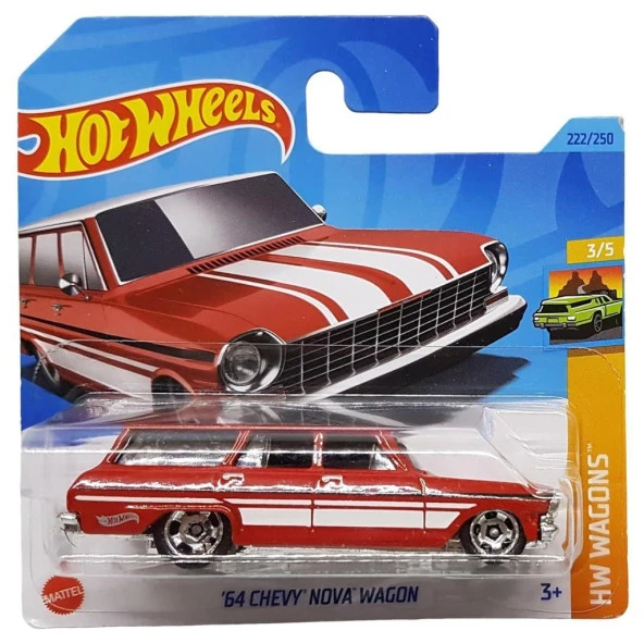 Hot Wheels 64 Chevy Nova Wagon 3/5 222/250 Model Araba