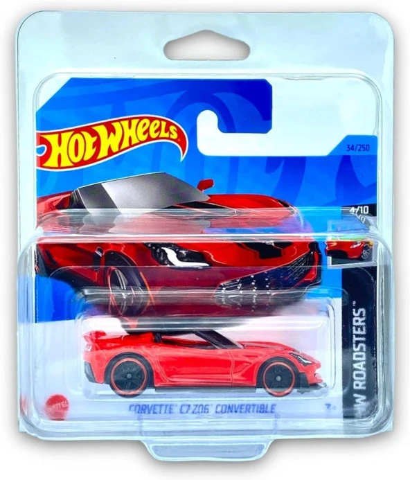 Hot Wheels Corvette C7 Z06 Convertible 4/10 34/250 Model Araba