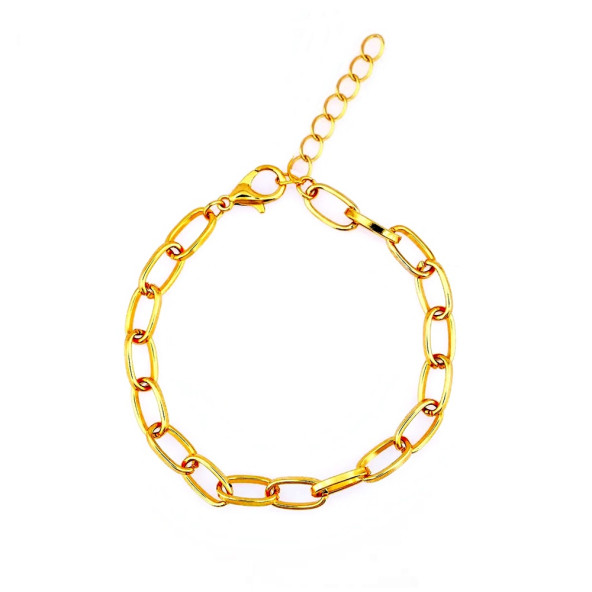 Bijustore Altın Kaplama Bakla Zincir Kadın Bileklik