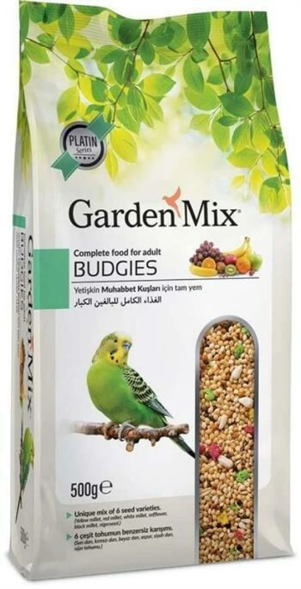 Garden Mix Platin Meyveli Muhabbet Kuşu Yemi 500 Gr 2 Adet