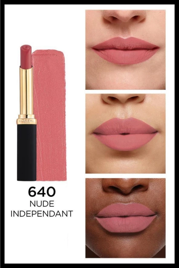 L'Oreal Paris Color Riche Intense Volume Matte Ruj - 640 Nude Independant - 2