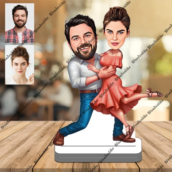 Genç Arkadaşlar 3D Ahşap Biblo,Sevgiliye Hediye,Doğum Günü Hed