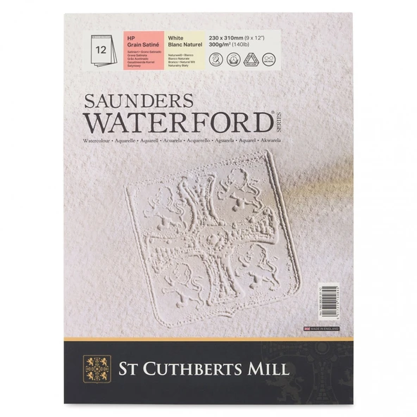 Saunders Waterford Hot Pressed 23x31cm 300gr 12 Yaprak Profesyonel Suluboya Blok / T46230001011C