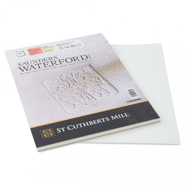 Saunders Waterford Hot Pressed 23x31cm 300gr 12 Yaprak Profesyonel Suluboya Blok / T46230001011C - 2