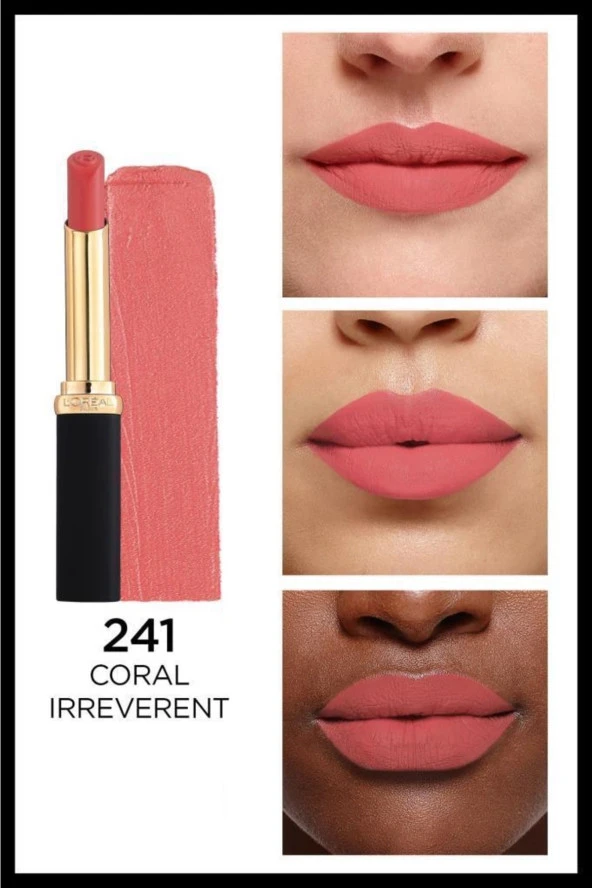 L'Oreal Paris Color Riche Intense Volume Matte Ruj - 241 Coral Irreverent - 2