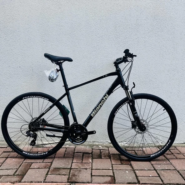 Bianchi T0018FS-D HD Fren 21 Vites 28 Jant Trekking Şehir Bisikleti Siyah Bej 47 Kadro - 1