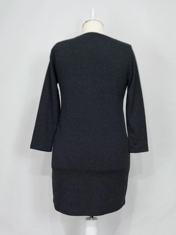 9029 Kazayağı Desenli Tunik - 2