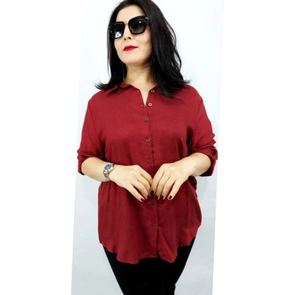 500 Büyük Beden Gömlek Tunik - 4