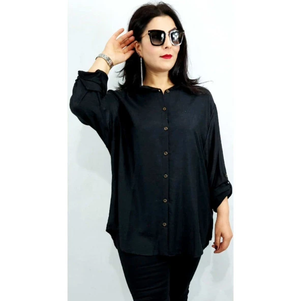 500 Büyük Beden Gömlek Tunik - 5