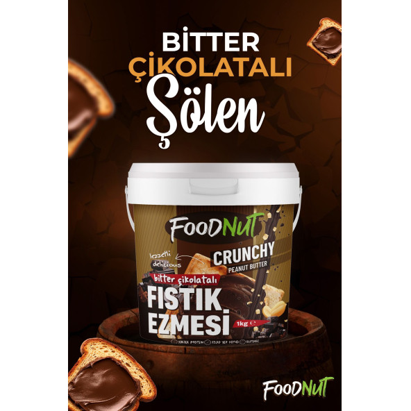 FoodNut Bitter Çikolatalı Fıstık Ezmesi 1 Kg