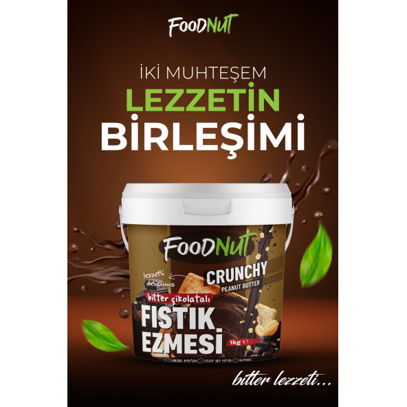 FoodNut Bitter Çikolatalı Fıstık Ezmesi 1 Kg - 3