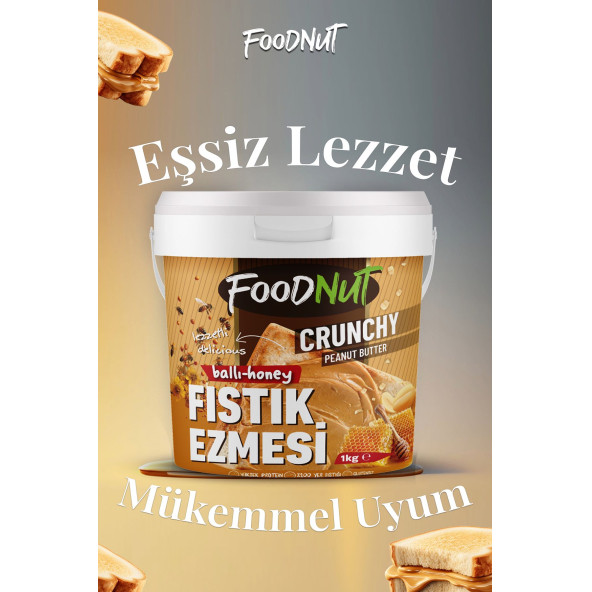 FoodNut Ballı Fıstık Ezmesi 1 Kg - 6