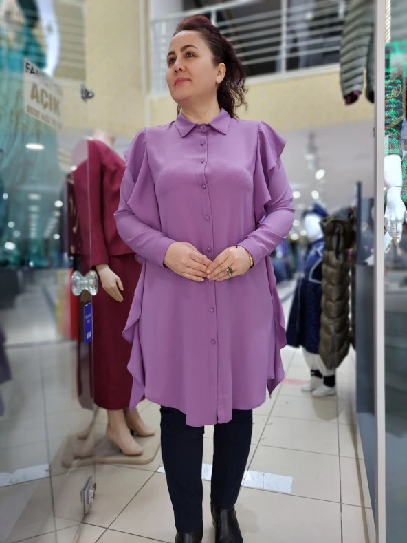 7500 Fırfır Detaylı Gömlek Tunik - 3