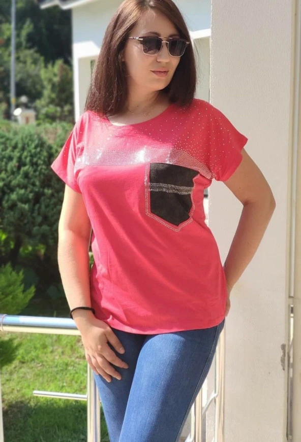 3042 Taş Detaylı Bluz - 2