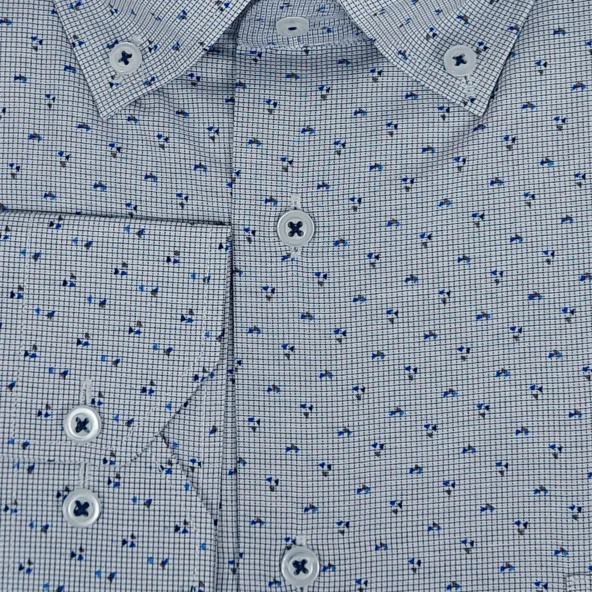 5215 Desenli Klasik Gömlek - 2