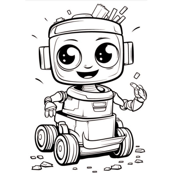 Robotlar Boyama Kitap Seti (2 Kitap) - 3