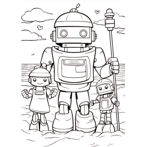 Robotlar Boyama Kitap Seti (2 Kitap) - 5