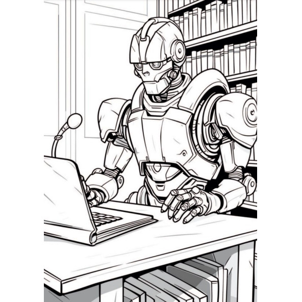 Robotlar Boyama Kitap Seti (2 Kitap) - 7