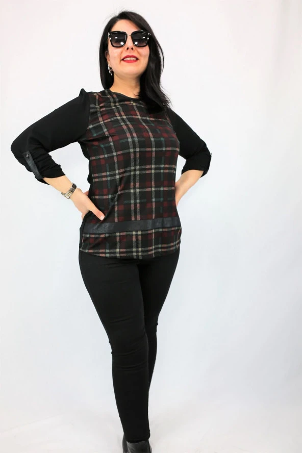 18578 Ekoseli Bluz - 2