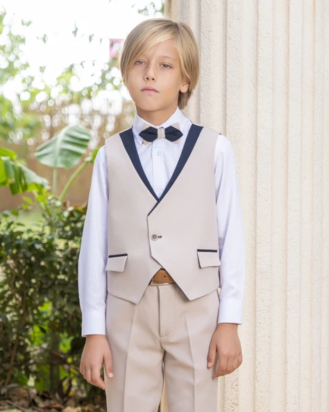 Erkek Çocuk Yelekli Takım Elbise