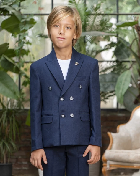 Erkek Çocuk Kruvaze Takım Elbise