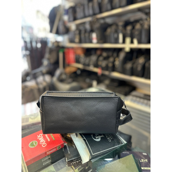 TRG POLO Flother Sunni Deri El & Portföy Tıraş Ve Makyaj Çantası - Resim 3