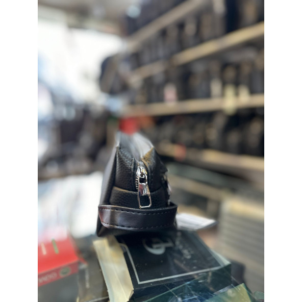 TRG POLO Flother Sunni Deri El & Portföy Tıraş Ve Makyaj Çantası - Resim 4