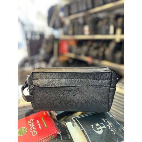 TRG POLO Flother Sunni Deri El & Portföy Tıraş Ve Makyaj Çantası - Resim 5