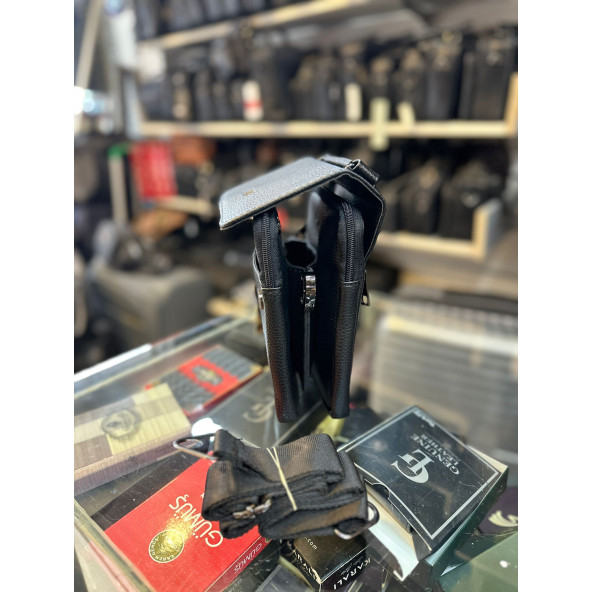 TRG POLO SİYAH FLOTHER SUNNİ DERİ EL ÇANTASI ürün görseli 1