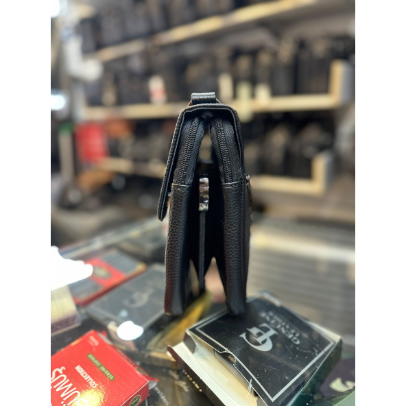 TRG POLO SİYAH FLOTHER SUNNİ DERİ EL ÇANTASI - Resim 3