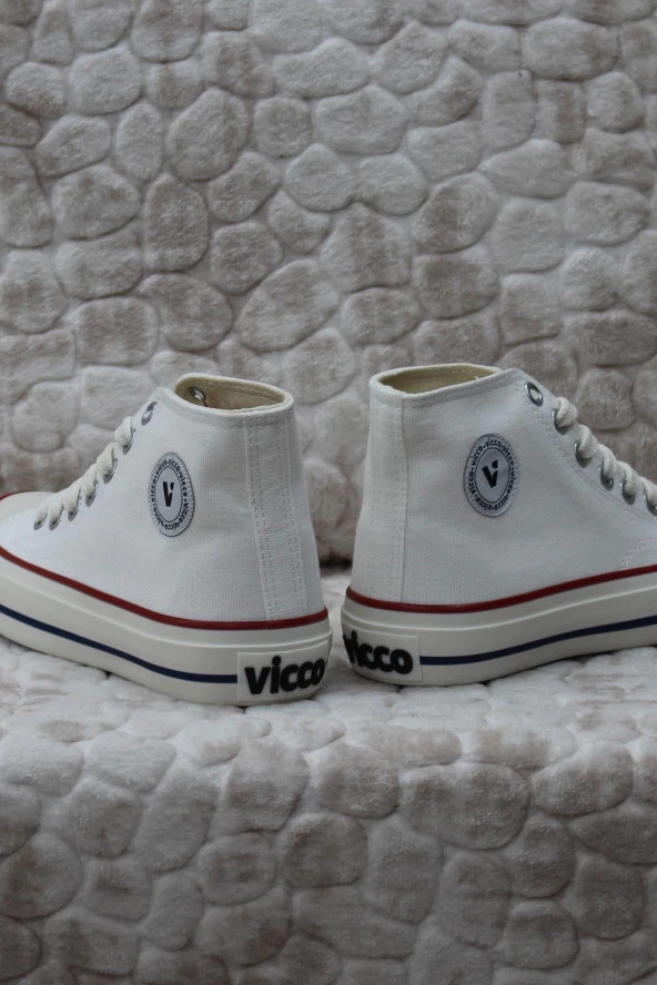 Vicco 925.G24Y.219 Star Beyaz Bilekli Keten Çocuk Ayakkabı - Resim 3