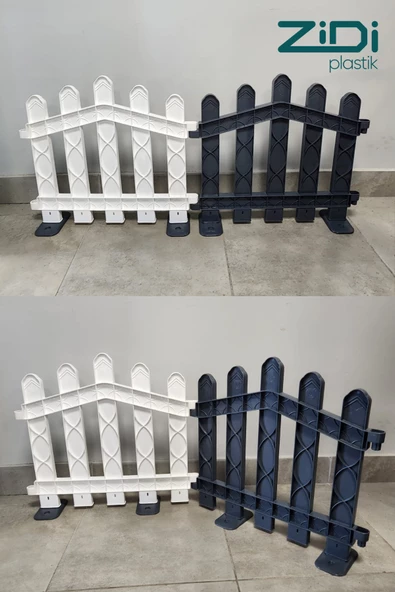 Dekoratif Plastik Alan Oluşturma ve Bahçe Çiti 10 ADET ÇİT (Y: 50 CM / G: 5.5 M) SERT ZEMİN AYAKLI - 9