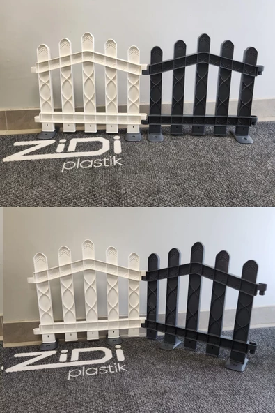 Dekoratif Plastik Alan Oluşturma ve Bahçe Çiti 10 ADET ÇİT (Y: 50 CM / G: 5.5 M) SERT ZEMİN AYAKLI - 8