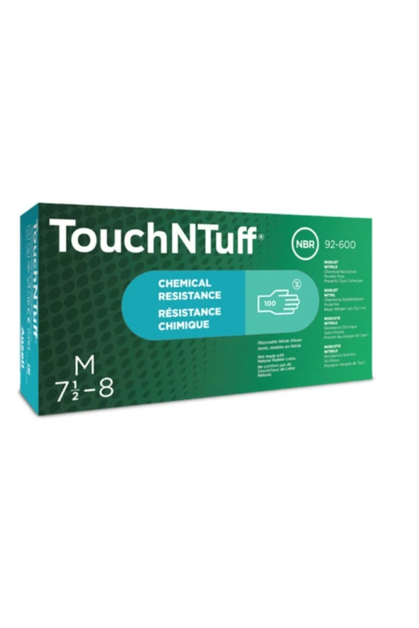 92-600 Touchntuff 100'lü Paket Koruyucu Eldiven (m) Beden