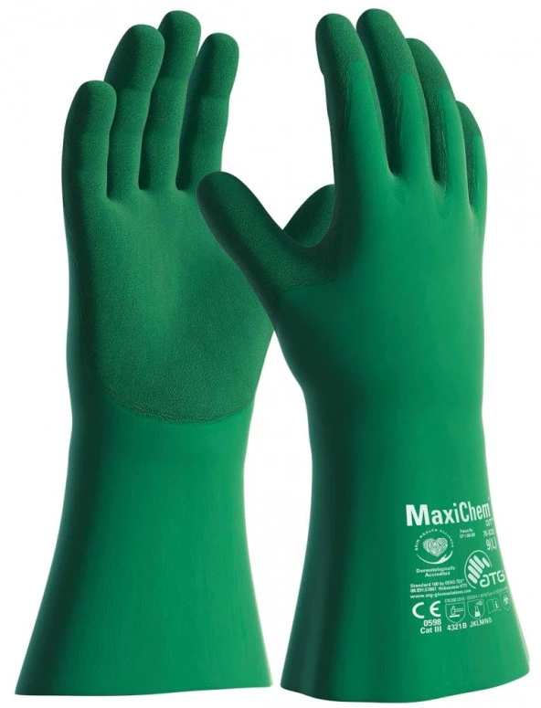 MaxiChem® Cut™ With TRItech™ 76-833 Kimyasala Dayanıklı Eldiven NO:10