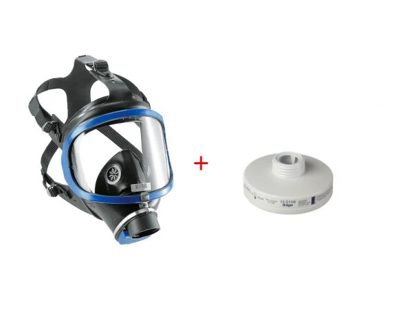 Drager 6300 Tam Yüz Gaz Maskesi+ Drager P3 Filtre ürün görseli 1