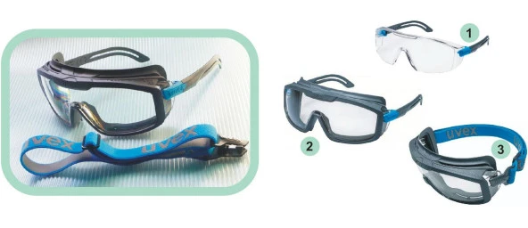 uvex i-guard+ kit 9143300 GOOGLE KORUYUCU GÖZLÜK - Resim 2