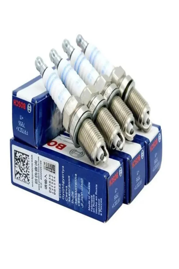 Bosch Kia Rio 1.5 2000-2005 Bosch Nikel Buji 4 Adet takım 2000 2001 2002 2003 2004 2005  FR 7 DCX+